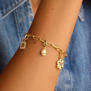 Pendentif en acier inoxydable en forme de boules de bricolage Sports élégants Volleyball Baseball Cheer Golf Lacrosse Tennis Charms to My <span class=keywords><strong>Son</strong></span> - Product Image 2