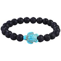 Offre Spéciale pierres naturelles 8mm magnifiques pierres précieuses semi-précieuses guérison cristal extensible unisexe graine tortue perle Bracelets