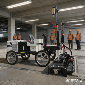 Machine à laser pour le nivellement du béton avec trémie pivotante pour la pose de dalles de béton à granulats apparents - Product Image 1