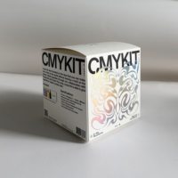 Boîtes à rabat créatives et attrayantes, emballages en papier holographique haut de gamme personnalisés pour l'encre