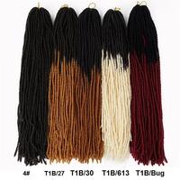 Vente en gros de 18 pouces de locs minuscules souples tressage cheveux fins doux faux loc crochet trame unique soeur dreadlocks