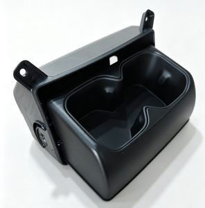 Soporte de vaso inclinado OEM ODM, personalizado de fábrica, con doble compartimento abatible, de 175 mm, montaje en ángulo, kit oculto empotrado negro para RV y autobús - Product Image 1
