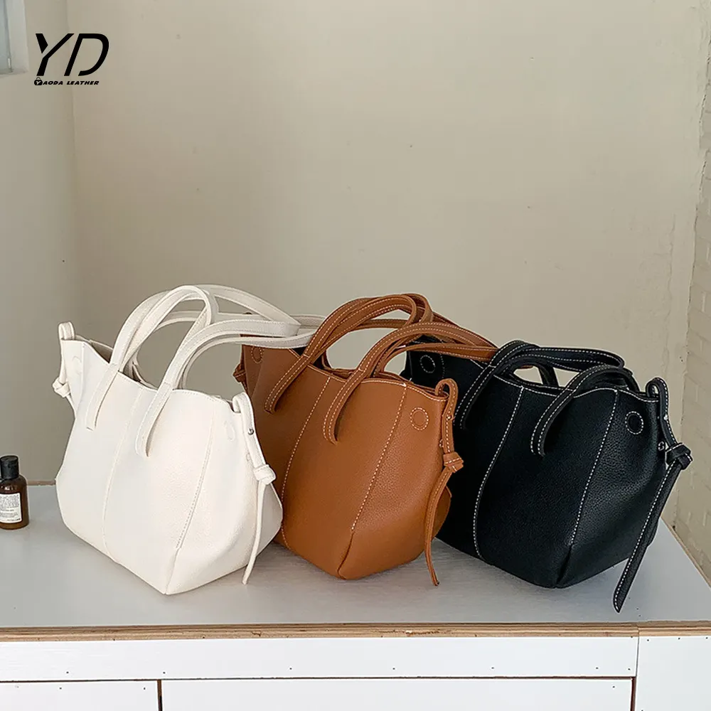 2024 new wholesale soft pu leather shoulder bag fashion trend handbag Large capacity premium tote bag for women