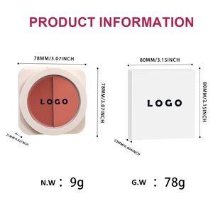 <span class=keywords><strong>Duo</strong></span> blush poudre et crème 2-en-1 en marque propre |   Palette de fard à joues mat et scintillant avec logo personnalisé pour le maquillage quotidien - Product Image 2