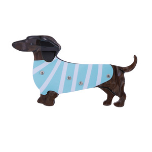ODM/OEM Pince à cheveux requin en acrylique haut de gamme française, motif chien <span class=keywords><strong>teckel</strong></span> mignon, design créatif de niche, vente en gros - Product Image 5