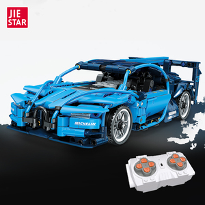 Bộ đồ chơi lắp ráp mô hình xe đua siêu tốc JIESTAR Bugatti Chiron MOC <span class=keywords><strong>Block</strong></span> RC tương thích với 42083 dành cho trẻ em - Product Image 2
