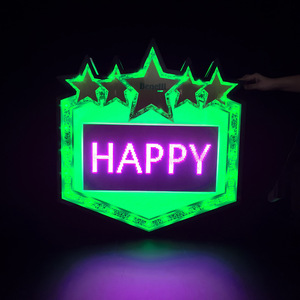 Oem Acrylic Màn hình LED lập trình Bảng chữ cái phát sáng ngôi sao cầm tay <span class=keywords><strong>d</strong></span>ấu hiệu Thanh VIP sinh nhật marquee <span class=keywords><strong>d</strong></span>ấu hiệu bảng tin - Product Image 5