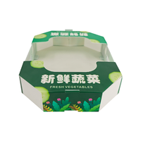 Boîte en plastique ondulé PP durable, empilable, résistante à l'eau, personnalisée et imprimée pour le stockage des concombres Yuexin