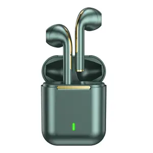 J18 Earphone Nirkabel Headphone In-Ear Bluetooth dengan Mikrofon untuk iPhone Xiaomi Android Earhuds Handsfree Fone Auriculares
