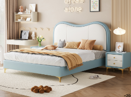 <span class=keywords><strong>Lit</strong></span> pour enfants <span class=keywords><strong>de</strong></span> luxe moderne avec cadre en bois, <span class=keywords><strong>lit</strong></span> confortable pour tout-petits, pour hôtel ou chambre à coucher - Product Image 5