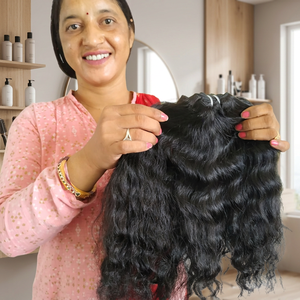 Raw Virgin 100% <b>Top</b> Quality Hair Price Wholesale <b>Silky</b> Remy Virgin Wavy Bundles Indian Human Hair Extensions - Product Image 1