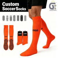 Chaussettes de football pour jeunes avec logo personnalisé, en silicone antidérapant, hauteur genou, pour enfants et adolescents, entraînement, match, équipe sportive, chaussettes tricotées athlétiques
