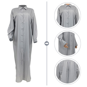Matériau respirant couleur unie longues robes femmes Maxi décontracté été longue robe pour femmes <span class=keywords><strong>Style</strong></span> décontracté - Product Image 5