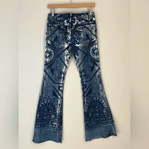 Pantalon en jean skinny à imprimé floral vintage, élastique, <span class=keywords><strong>d</strong></span>élavé, combinaison en jean pour femme, jean stretch taille basse, Wanita Women - Product Image 4