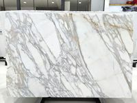 Marbre Calacatta Gold, pierre veinée de luxe pour la décoration intérieure haut de gamme, comptoir d'îlot de cuisine en marbre naturel