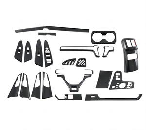 Vente flash Accessoires de voiture Kit de garniture intérieure Décoration Chrome Premium ABS Fibre de carbone pour <span class=keywords><strong>Kia</strong></span> <span class=keywords><strong>Sportage</strong></span> 2021-2023 - Product Image 1