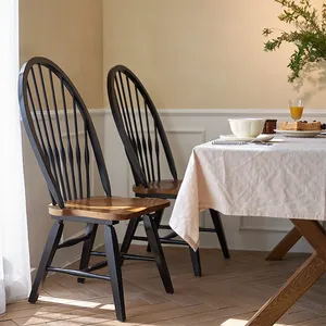 북유럽 디자인 북유럽 스타일 빈티지 레트로 나무 골동품 Windsor 의자 캐주얼 주방 커피 식당 의자