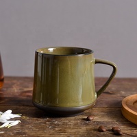 Tasse à café en céramique faite à la main Style rétro poterie tasses 320ml lait avoine petit déjeuner tasse résistant à la chaleur cadeau créatif pour les amis