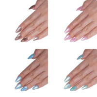 Uñas Postizas Adhesivas de ABS Virgen con Diseño Floral en Relieve 3D de Bailarina, Aspecto Natural y Precisión Especial para Ceremonias y Fiestas Nupciales