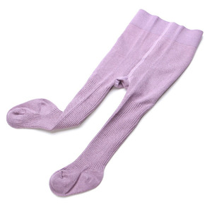 Collants sans couture en coton côtelé pour bébés et jeunes filles, avec nœud scintillant, style mode - Product Image 5