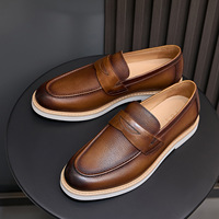 Mocassins en cuir véritable pour hommes – Chaussures confortables, légères et antidérapantes pour le bureau et le quotidien