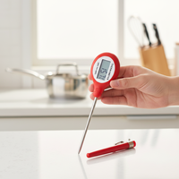 Sonda de temperatura de acero inoxidable OEM personalizada de alta calidad, piezas estampadas para termómetro de carne para barbacoa
