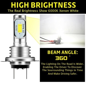 Ampoules de phares LED H1 H7 H11 5000LM 80W Blanc CANbus Sans erreur Plug & Play Lampe antibrouillard universelle pour voiture Phare LED universel - Product Image 4