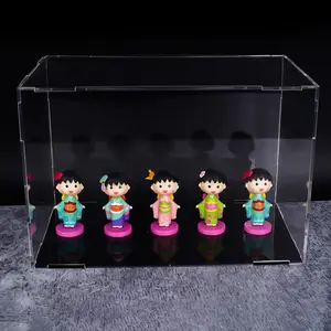 Transparent Acrylic Five Sided Collectibles Art Objects Ornamental Items Sports Helmets Display Box Cube Holder Case Showcase