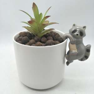 Maceta de Cerámica con Borde Decorativo, Soporte para Macetas, Adorno de <span class=keywords><strong>Koala</strong></span> Colgante, Soporte para Pecera, Terrario, Jardín Moderno - Product Image 2