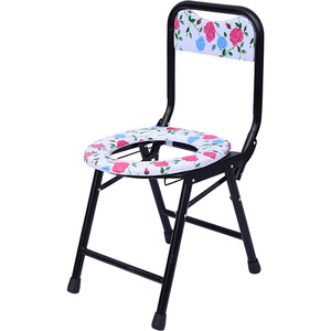 Chaise de toilette portable Hebei Mingze avec coussin floral pour personnes âgées et handicapées - Product Image 1