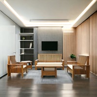 Fauteuil de salon individuel moderne et confortable en teck durable avec rangement intégré, idéal pour l'intérieur et l'extérieur