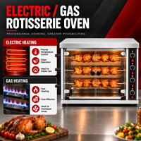 Four à rôtir au gaz à 3 niveaux pour poulets, avec broches rotatives, pour la restauration à emporter et les traiteurs
