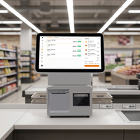 Caisse enregistreuse tactile 15,6 pouces, système Android, terminal POS tout-en-un, imprimante, système de point de vente NFC pour supermarchés