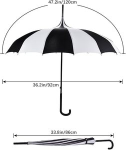 Outgeek Parapluie Rétro Pagode <span class=keywords><strong>Parasol</strong></span> Soleil Protection UV Parapluie Rétro avec Crochet Poignée pour la promotion - Product Image 5