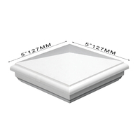 Fencetech — casquette de poste en PVC, nouvelle collection anglaise, 5 po Imprimante 3d, 5 po Poste de clôture blanche, poste en plastique à pression naturelle, boîte en bois non revêtue, 127mm, livraison gratuite
