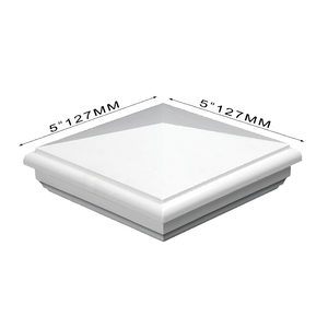 Fencetech — casquette de poste en PVC, nouvelle collection anglaise, 5 po Imprimante 3d, 5 po Poste de clôture blanche, poste en plastique à pression naturelle, boîte en bois non revêtue, 127mm, livraison gratuite - Product Image 3