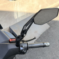 SHENAO Nouveaux rétroviseurs de moto universels CNC pliables convexes grand angle BAJAJ TVS Apache RTR 160 / 200 Unique 3D Ripple