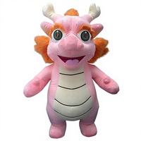 Costume de Mascotte Dragon Chinois Gonflable, Tenue de Dessin Animé Animal du Zodiaque pour Publicité, Défilé, Spectacle Scénique, Déguisement de Fête