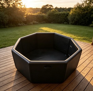 Robust large adult bathing tub octagonal brushed surface foldable full kit for private spa relaxation Ice <b>Bath</b> Tub - Product Image 1