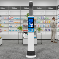 Quiosco de Salud Operado con Monedas, Máquina de Control de Altura y Peso con Pantalla LCD para Chequeo de Salud Corporal en Farmacias