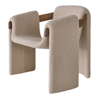 Fauteuil individuel de style nordique - Chaise Crabe design moderne XXY08 - Siège en bois massif de luxe léger pour salons, chambres et réceptions