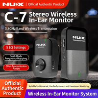 Système de monitoring intra-auriculaire sans fil NUX C-7 5,8 GHz, casque sans fil manuel pour performances sur scène et diffusion en direct