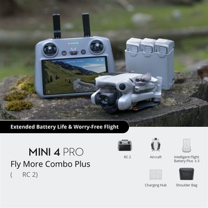 Original para <span class=keywords><strong>Mini</strong></span> 4 <span class=keywords><strong>Pro</strong></span> Fly More <span class=keywords><strong>Combo</strong></span> <span class=keywords><strong>Plus</strong></span> (RC 2) Drone con Sensor CMOS de 1/1.<span class=keywords><strong>3</strong></span>'', 4K/60fps HDR, Grabación Vertical Real, ActiveTrack - Product Image 1