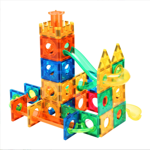 52pcs Hot Selling Preschool Educational Toys Stem Intelligence Colorful Kids <b>Building</b> Magnet Connecting <b>Blocks</b> Magnetic Tiles - Product Image 2