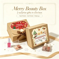 Coffret Mystère de Maquillage de Noël, Ensemble Cadeau Beauté Vernis à Ongles, Vente en Gros, Logo Personnalisé OEM pour la Vente au Détail, Salons et Entreprises de Cadeaux de Fêtes