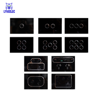 LYNXELEC Saturn Push Switch Noir Approuvé SAA pour l'électroménager 1NO1NC Combinaison 250V Max Tension 16A Max Fabriqué en plastique