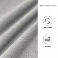 Tissu d'extérieur respirant, résistant à l'eau et coupe-vent en polyester, coton et CVC, teint, 20*20/60*60, 130 g/m²