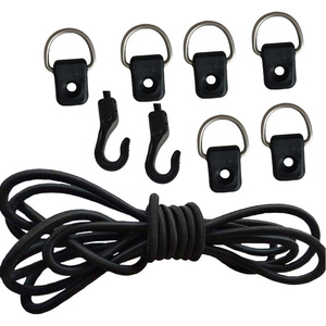 Outdoor Elastic Rope With Stainless Steel D-Rings And <b>Hooks</b> For <b>Boat</b> Tying And Securing 5Mm Diameter Replacement Repair Use - Product Image 3
