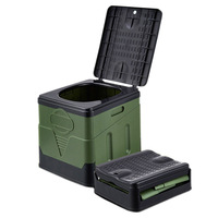 Toilettes portables d'extérieur pour le camping et les voyages en voiture, pliables et avec rangement
