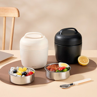 PINKAH Nouvelle boîte alimentaire isotherme sous vide en acier inoxydable à double paroi de 980 ml avec cuillère, personnalisable avec logo
